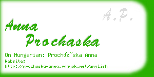 anna prochaska business card